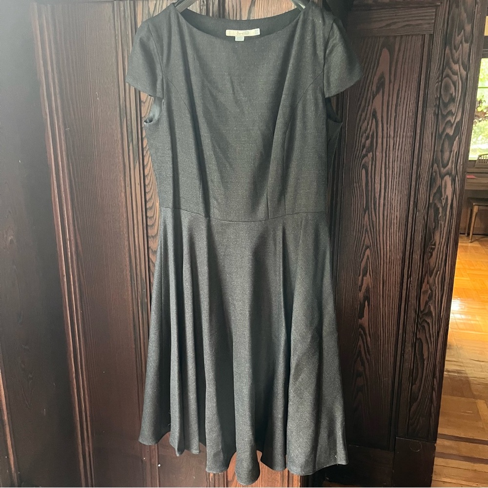 Boden Dark Charcoal wool Gray Dress